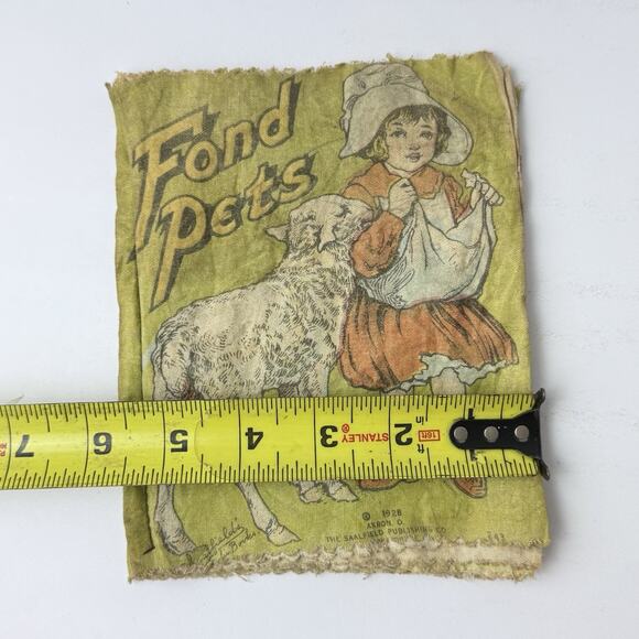 RARE Antique Saalfield Muslin Book "FOND PETS" 1928 Cloth Baby Book.‎ T63 - Picture 7 of 16